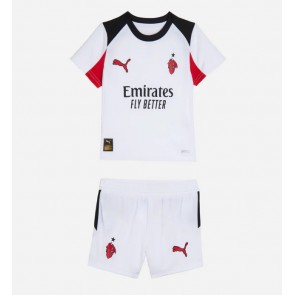 AC Milan Christopher Nkunku #18 Udebanetrøje Børn 2025-26 Kortærmet (+ Korte bukser)